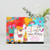 Invitation Fête Llama Cinco De Mayo Fête d'anniversaire (Debout devant)