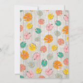 Invitation Fête Luau Hawaïenne (Dos)