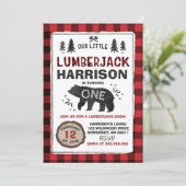 Invitation Fête Lumberjack Anniversaire (Debout devant)