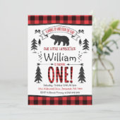 Invitation Fête Lumberjack Anniversaire (Debout devant)