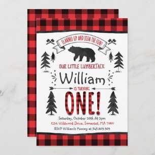 Invitation Fête Lumberjack Anniversaire