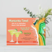 Invitation Fête Margaritas Chic et Contemporaine (Debout devant)