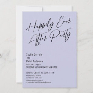 Invitation Fête Mariage Elégant Moderne Lavande