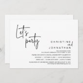 Invitation Fête, Mariage Elopement Dîner Célébration (Devant / Derrière)