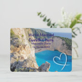 Invitation Fête Mariage Elopement Mariée À Zante (Debout devant)