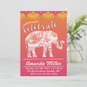 Invitation Fête marocaine - Inspiration indienne - Thème Inde (Debout devant)