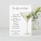 Invitation Fête Martini Anniversaire En Blanc (Debout devant)