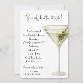 Invitation Fête Martini Anniversaire En Blanc (Devant)