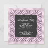 Invitation Fête Mascarade au Champagne Rose Noir (Dos)