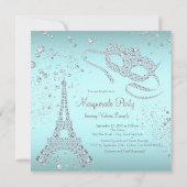 Invitation Fête masquée à Paris (Dos)