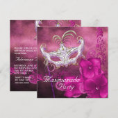 Invitation Fête masquée de Bourgogne (Devant / Derrière)