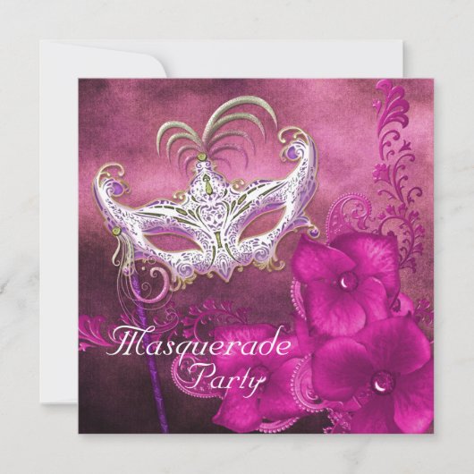 Invitation Fête masquée de Bourgogne (Devant)
