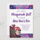 Invitation Fête masquée - Nouvel An - Quinceanera (Dos)