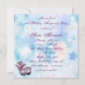 Invitation Fête masquée Sweet 16 Rose Violet (Dos)