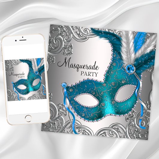Invitation Fête Masquerade et événement