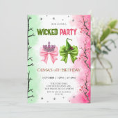 Invitation fête méchante Anniversaire (Debout devant)