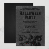 Invitation Fête médiévale d'Halloween pour adultes (Devant / Derrière)