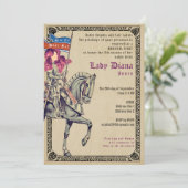 Invitation Fête médiévale Knights & Ladies & Joust Birthday (Debout devant)