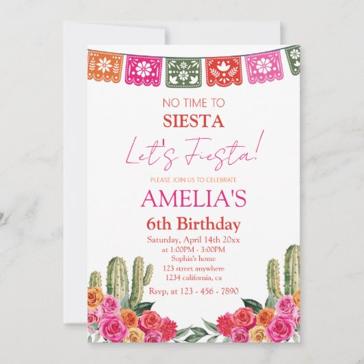 Invitation Fête mexicaine (Devant)