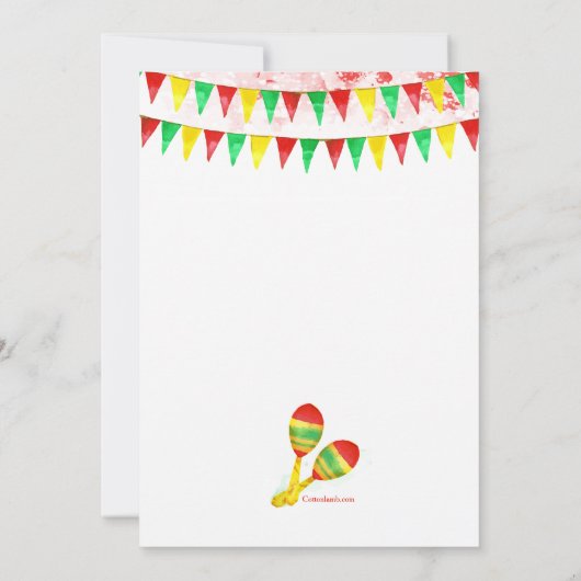 Invitation Fête mexicaine (Dos)