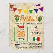 Invitation Fête mexicaine (Devant / Derrière)