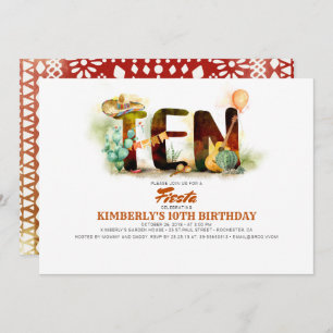 Invitation Fête mexicaine 10ème anniversaire