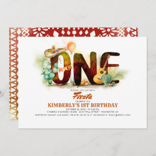 Invitation Fête mexicaine 1er anniversaire