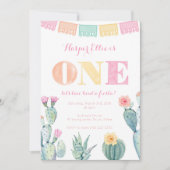 Invitation Fête mexicaine 1er anniversaire fête de fille (Devant)