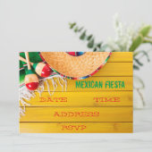 Invitation Fête mexicaine à thème Fiesta (Debout devant)