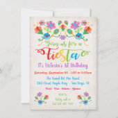 Invitation Fête mexicaine avec broderie (Devant)