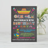 Invitation Fête mexicaine Chalkboard Anniversaire (Debout devant)