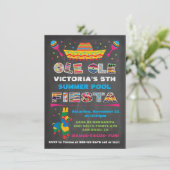 Invitation Fête mexicaine Chalkboard Anniversaire (Debout devant)