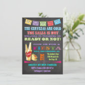 Invitation Fête mexicaine Chalkboard Anniversaire (Debout devant)