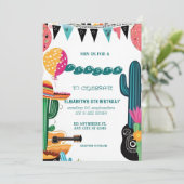 Invitation Fête mexicaine colorée (Debout devant)