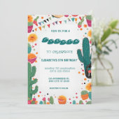 Invitation Fête mexicaine colorée (Debout devant)