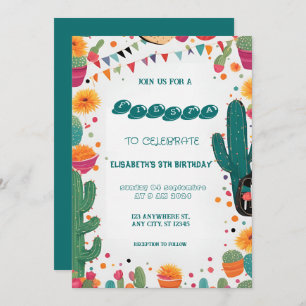 Invitation Fête mexicaine colorée