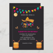 Invitation Fête mexicaine colorée (Devant / Derrière)