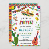 Invitation Fête mexicaine colorée (Devant / Derrière)
