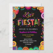 Invitation Fête Mexicaine Colorée Anniversaire (Devant)