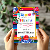Invitation Fête mexicaine colorée fête d'anniversaire espagno