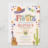 Invitation Fête mexicaine colorée Premier anniversaire (Devant)