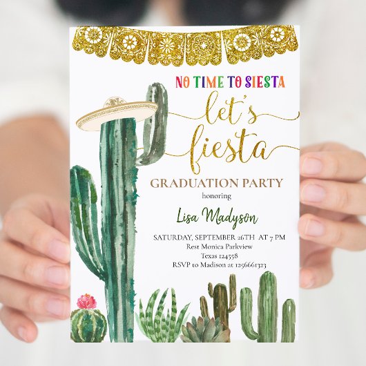 Invitation Fête mexicaine de Cactus