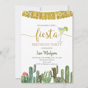 Invitation Fête mexicaine de Cactus 