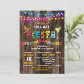 Invitation Fête mexicaine de Holiday Fiesta (Debout devant)