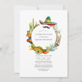 Invitation Fête mexicaine de l'aquarelle Fête de la vie (Devant)