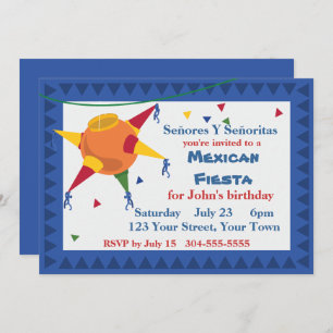Invitation Fête mexicaine de Pinata