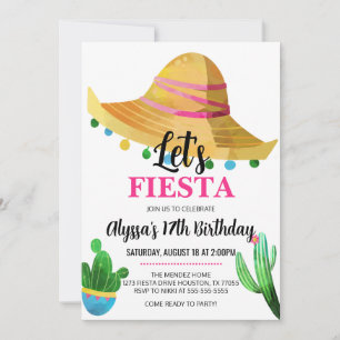 Invitation Fête mexicaine de Sombrero