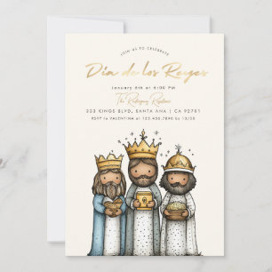 Invitation Fête mexicaine des Rois de la journée des trois ro