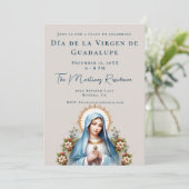 Invitation Fête mexicaine Día de la Virgen de Guadalupe (Debout devant)