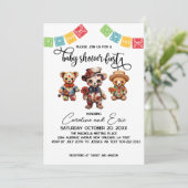 Invitation Fête mexicaine du Baby shower mort Fiesta (Debout devant)